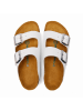 Comfortfusse Leren slippers "Troy" wit