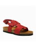 Comfortfusse Leder-Sandalen "Likya" in Rot