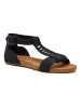 Comfortfusse Leren sandalen antraciet