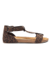 Comfortfusse Leder-Sandalen in Braun