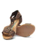 Comfortfusse Leder-Sandalen in Braun