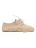 Comfortfusse Leder-Schnürschuhe in Beige
