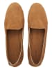 Comfortfusse Leder-Slipper in Hellbraun
