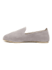 Comfortfusse Leder-Slipper in Grau