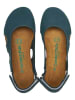 Comfortfusse Leder-Ballerinas in Blau