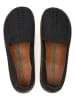 Comfortfusse Leder-Slipper in Schwarz
