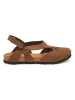 Comfortfusse Leren enkelsandalen lichtbruin