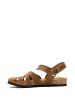 Comfortfusse Leren sandalen lichtbruin