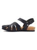 Comfortfusse Leder-Sandalen in Schwarz