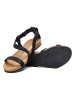 Comfortfusse Leder-Sandalen in Schwarz
