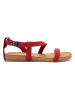 Comfortfusse Leder-Sandalen in Rot