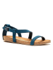 Comfortfusse Leder-Sandalen in Dunkelblau