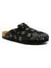 Comfortfusse Leren clogs "Folk Capri" zwart