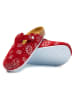Comfortfusse Leder-Clogs "Folk Capri" in Rot