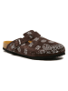 Comfortfusse Leren clogs "Folk Capri" bruin
