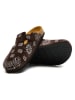 Comfortfusse Leder-Clogs "Folk Capri" in Braun