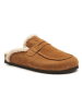Comfortfusse Leder-Clogs "Snug" in Hellbraun