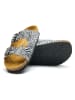 Comfortfusse Leren slippers wit/zwart