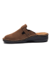 Comfortfusse Leder-Clogs in Braun
