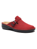 Comfortfusse Leder-Clogs in Rot
