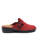 Comfortfusse Leder-Clogs in Rot