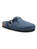 Comfortfusse Woll-Clogs in Blau