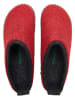 Comfortfusse Wełniane kapcie w kolorze czerwono-czarnym