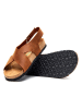 Comfortfusse Leder-Sandalen in Braun