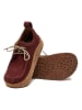 Comfortfusse Leder-Schnürschuhe in Bordeaux
