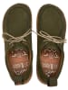 Comfortfusse Leder-Schnürschuhe in Oliv