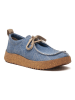 Comfortfusse Leren veterschoenen blauw