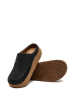 Comfortfusse Leder-Clogs in Schwarz