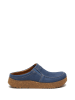 Comfortfusse Leren clogs blauw