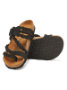 Comfortfusse Leren teenslippers zwart