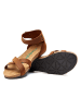 Comfortfusse Leren sandalen lichtbruin