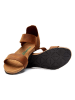 Comfortfusse Leren sandalen bruin