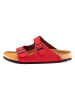 Comfortfusse Leren slippers rood