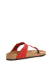 Comfortfusse Leren teenslippers rood