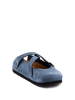 Comfortfusse Leren slippers donkerblauw