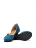 Comfortfusse Leder-Ballerinas in Dunkelblau