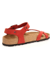 Comfortfusse Leren teensandalen rood