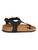 Comfortfusse Leren teensandalen zwart