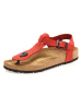 Comfortfusse Leren teensandalen rood