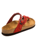 Comfortfusse Leren teenslippers rood