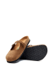 Comfortfusse Leren clogs zandkleurig