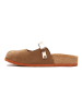 Comfortfusse Leder-Clogs in Sand/ Roségold
