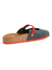 Comfortfusse Leren clogs donkerblauw/rood
