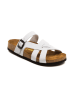 Comfortfusse Leren slippers wit