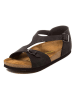 Comfortfusse Leder-Sandalen in Schwarz