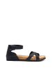 Comfortfusse Leren sandalen zwart